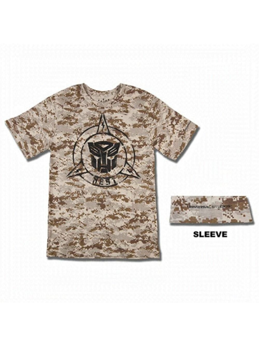 𝅺transformers Universal Studios Camo NEST T-Shirt Size Medium